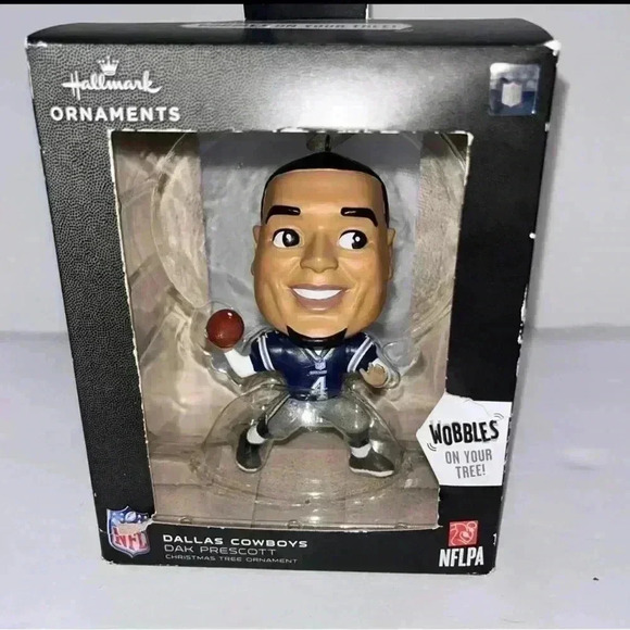 Hallmark NFL DAK PRESCOTT 2022 Wobble Head ornament NIB w some box damage - Picture 2 of 5